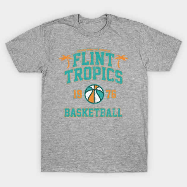 Flint Tropics Basketball (Variant) T-Shirt by huckblade